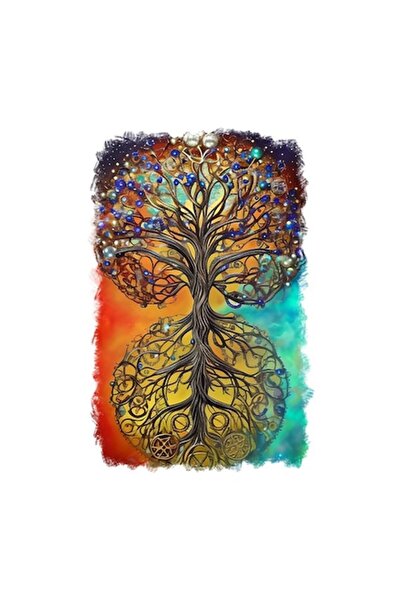 OEM Autocolant decorativ Copacul Vieții, multicolor, 85 cm