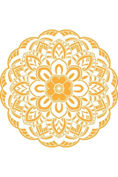 OEM Decorative Sticker, Mandala, Orange, 60 cm
