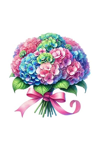 OEM Διακοσμητικό αυτοκόλλητο, μπουκέτο λουλουδιών, πολύχρωμο