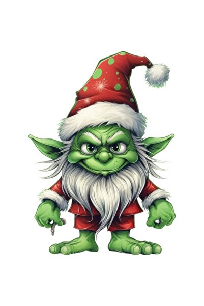 OEM Autocolant decorativ, gnom de Crăciun, verde