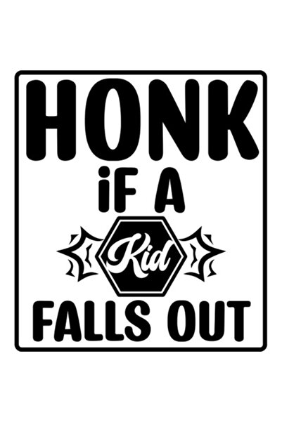 OEM Autocolant auto, Claxonează dacă un copil cade