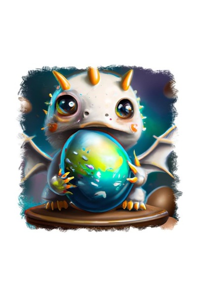 OEM Διακοσμητικό αυτοκόλλητο, Δράκος, Λευκό, 55 εκ.