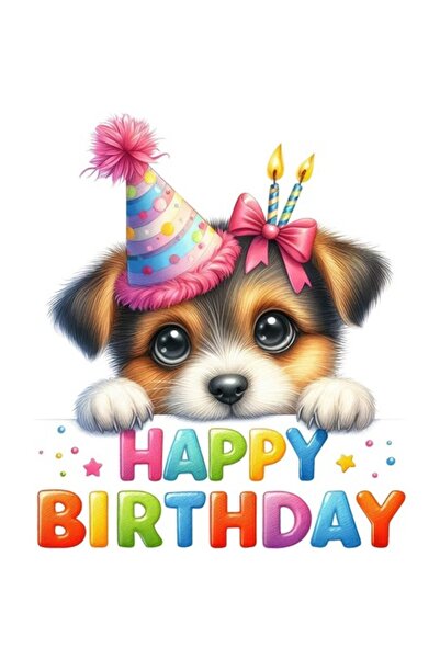 OEM Happy Birthday Dog Decorative Sticker