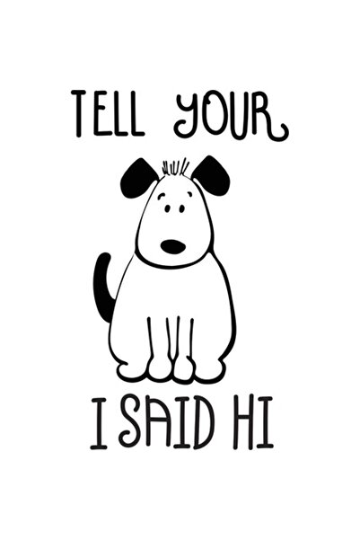 OEM Διακοσμητικό αυτοκόλλητο, Σκύλος, Μαύρο, 85 εκ.