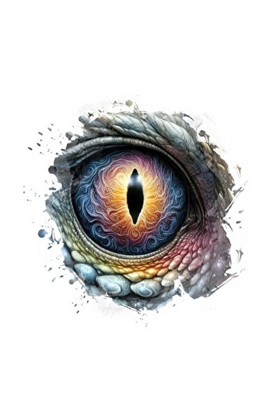 OEM Διακοσμητικό αυτοκόλλητο, Μάτια Δράκου, Πολύχρωμο