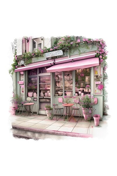 OEM Διακοσμητικό αυτοκόλλητο, κατάστημα, ροζ, 55 εκ.