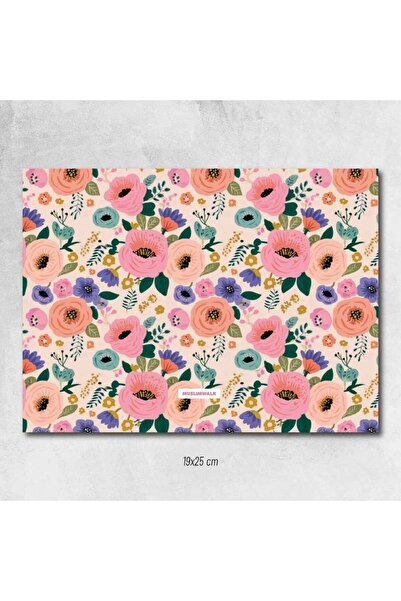 Muslim Walk Mısra – Pembe Çiçekli – 19x25cm Kalın Hediye Zarfı