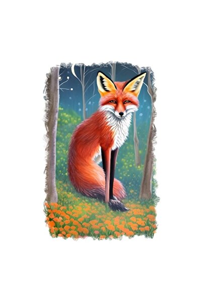 OEM Decorative Sticker, Fox, Orange, 85 cm