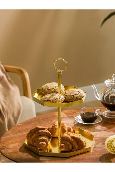 LC Waikiki LCW HOME Sarı Çift Katlı Sunumluk 35 Cm