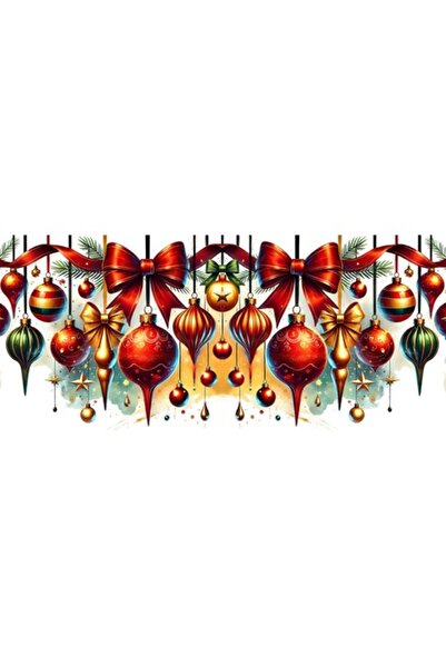 OEM Autocolant decorativ, ornament de Crăciun, roșu