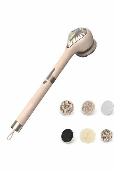 SP Electric body brush for exfoliating back while showering, waterproof, long...