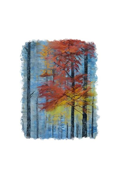 OEM Autocolant decorativ, pădure, albastru, 70 cm