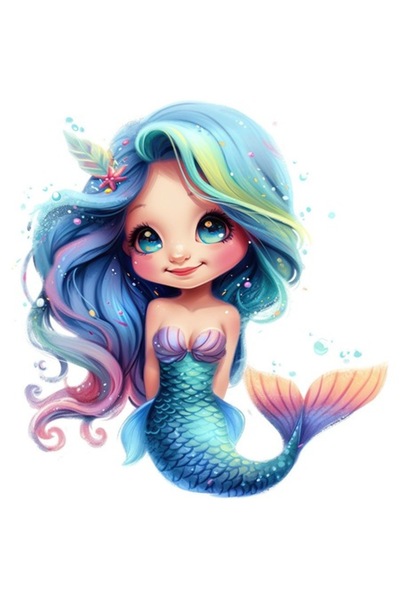 OEM Autocolant decorativ, sirenă, albastru