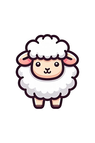 OEM Decorative Sticker, Sheep, White