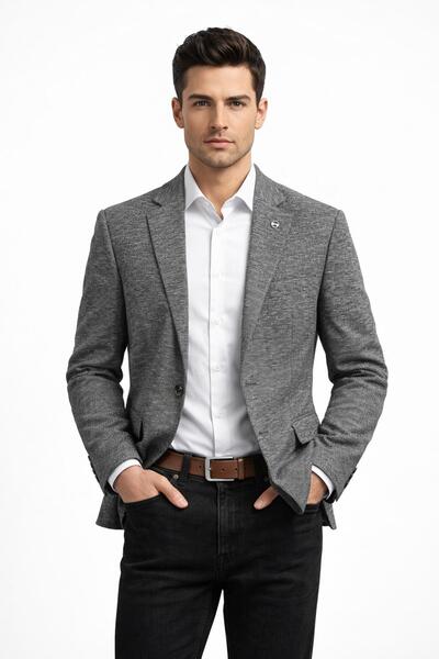 Suitmen Men's Single Sports Jacket 4 Drop Double Slit Transitional Bgl-St05331