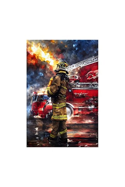 OEM Autocolant decorativ, Pompier, Roșu, 85 cm