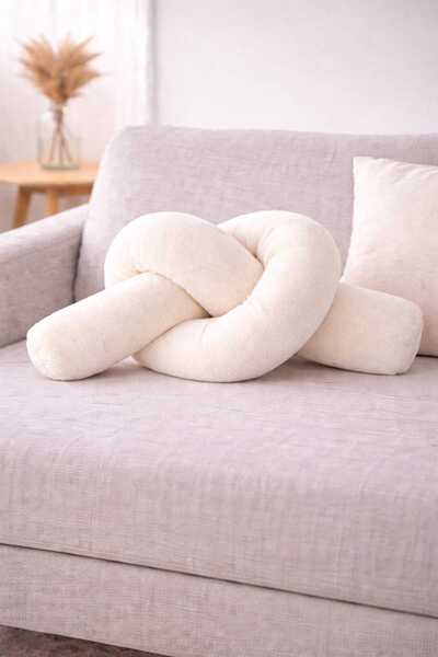 CHIZGY Welsoft Fleece Plush Knots Pillow Decorative Knots Cushion Soft-Textured