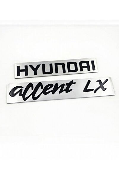 İŞCAN MOTOR Hyundai Accent LX Sticker SET SİYAH (BAGAJ LOGO YAZI) Takımı