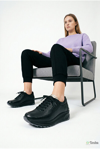 Mammamia Kadın Ortopedik Yumuşak Hakiki Deri Spor Tarz Yürüyüş Özellikli Mevs...