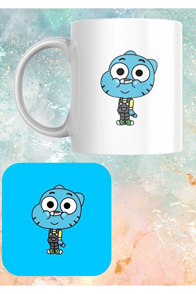 Eylül Design Gumball Premium Gift Set Mug and Coaster Set