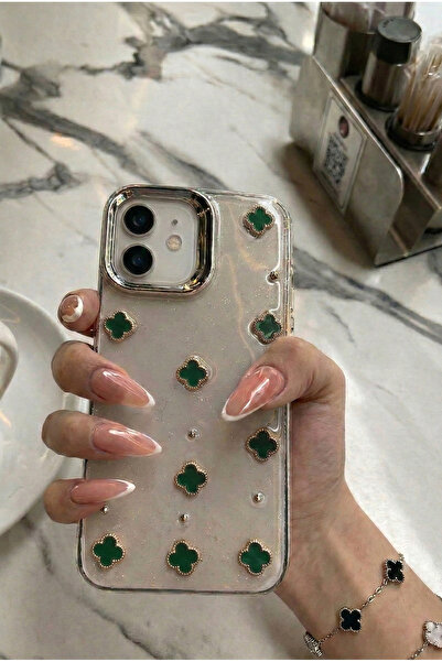 KaffCase 5 ألوان Yonca مرصّع بالأحجار لمّاع حافظة هاتف شفافة متوافقة مع iPhon...