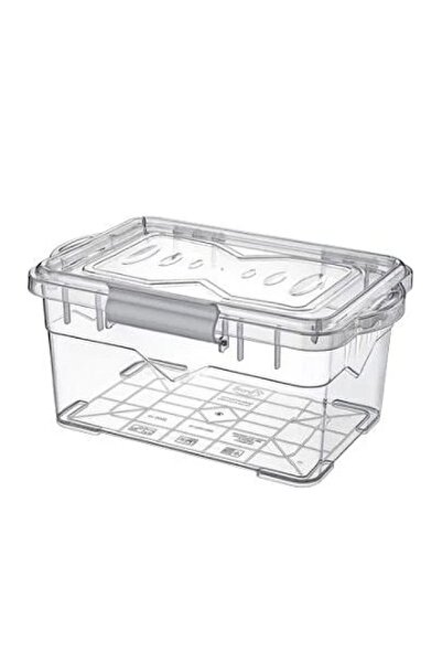 Borox حاوية تخزين بلاستيكية بغطاء قابل للقفل شفاف 5 لتر