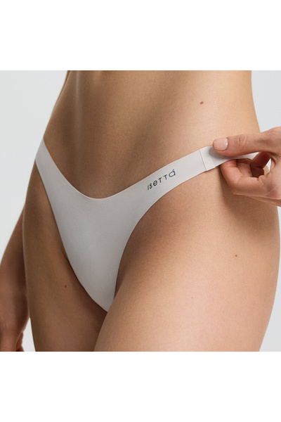 3'lü Thong Kadın Dikişsiz Lazer Kesim Premium Külot, Ekstra Hijyen için Ağ Bölümü Pamuk-Bambu
