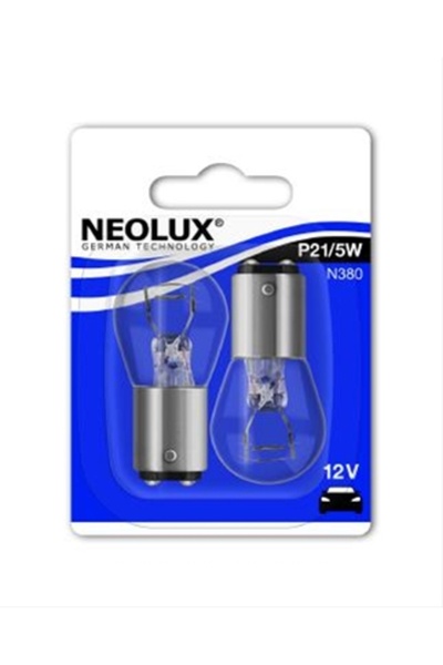 NEOLUX Set de două becuri auto cu halogen de 12V P21/5W