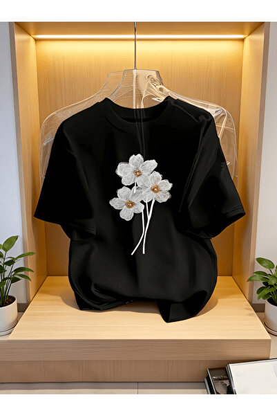 gencerco Μπλουζάκι Premium Oversize με στάμπα Daisy Bouquet