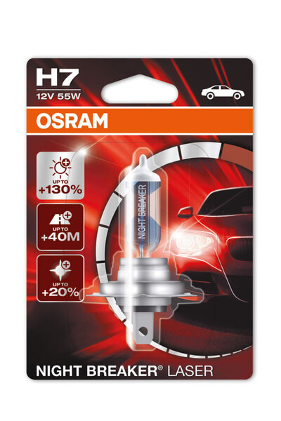 Osram Bec auto cu halogen Night Breaker Laser H7 55W 12V