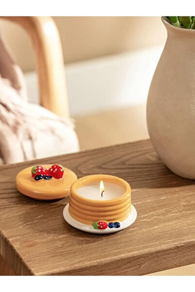 LC Waikiki Pankek Figürlü Seramik Mumluk 8 Cm (S6)