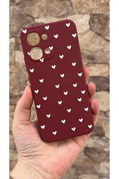 Vip Case Oppo A6 Pro Compatible White Heart Patterned Silicone Shock-Absorbin...