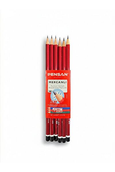 Pensan Pencil with Eraser Coral 12 Pieces