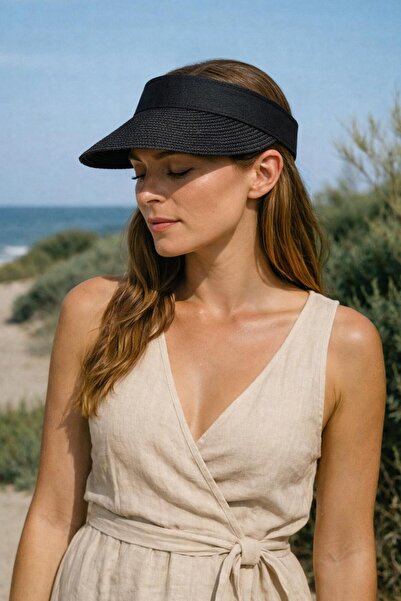 kuru Αναδιπλούμενο ψάθινο καπέλο με γείσο – Καλοκαιρινό καπέλο Αντηλιακό με ρ...