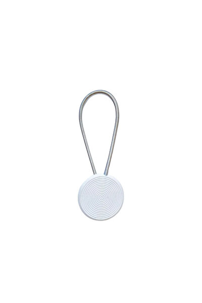 OEM Zephyr curtain magnet, round pattern, white