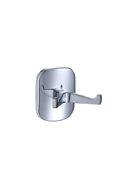 OEM Κρεμάστρα μπάνιου, 2 γάντζοι, ψευδάργυρος, στερέωση με τρύπημα, γυαλιστερ...