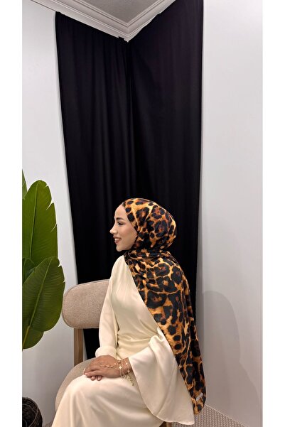 TR Leopar desen pamuk soft şal