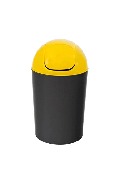 OEM Flap Delta waste bin, plastic, swing opening, 12 L, yellow