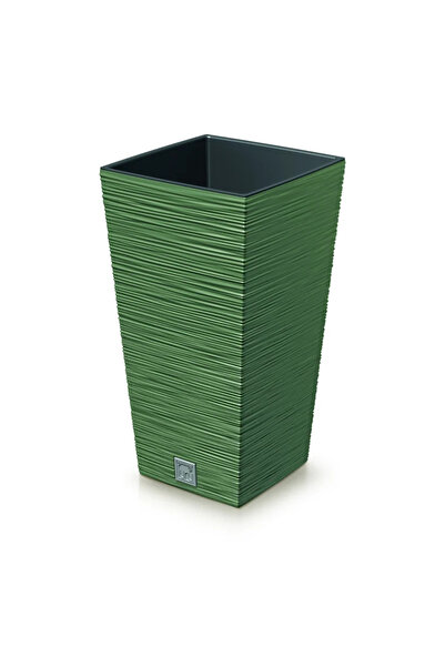 OEM Γλάστρα Furu, πλαστική, 26 x 26 εκ., Υ 50 εκ., πράσινη