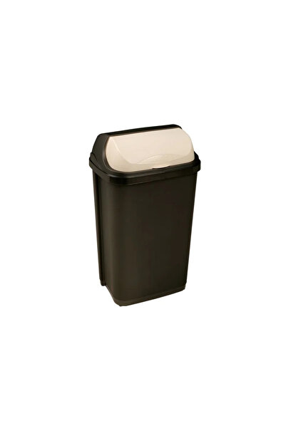 OEM Cos de gunoi din plastic, deschidere batanta, 50 L, antracit