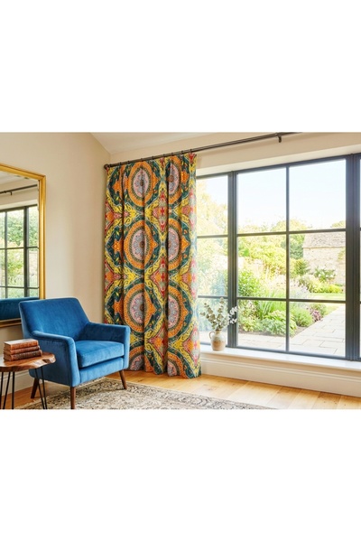 FESTİVAL Ramadan Curtain Traditional Khayamiya Pattern Fabric Roll 1 meter