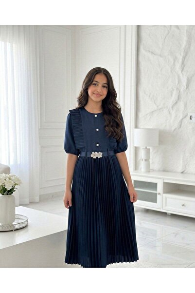 alqarat Tulin Royal Pleated Dress