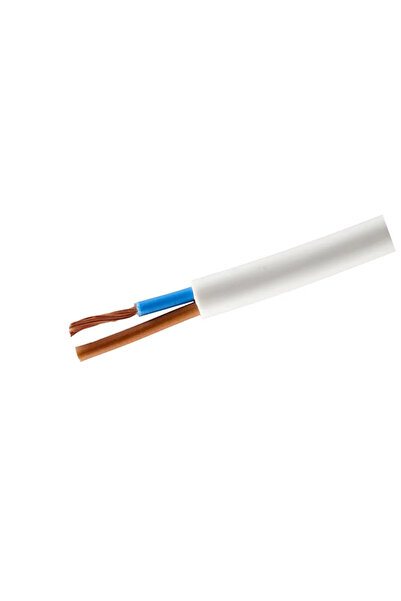 OEM Cablu electric MYYM, 2 x 1.5 mm², 5 metri, alb