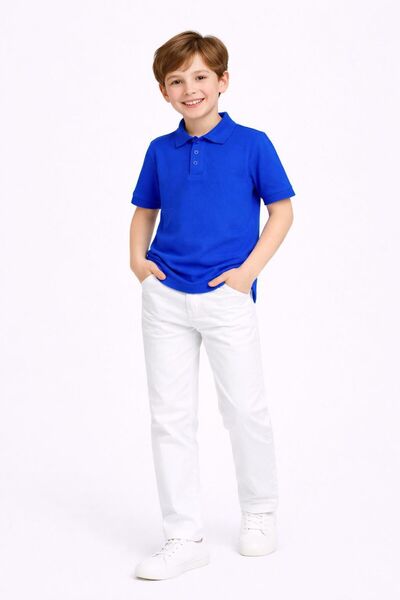 Nacar Erkek Çocuk Polo Yaka Tişört ve Pantolon Kombini 23 Nisan 29 Ekim Göste...