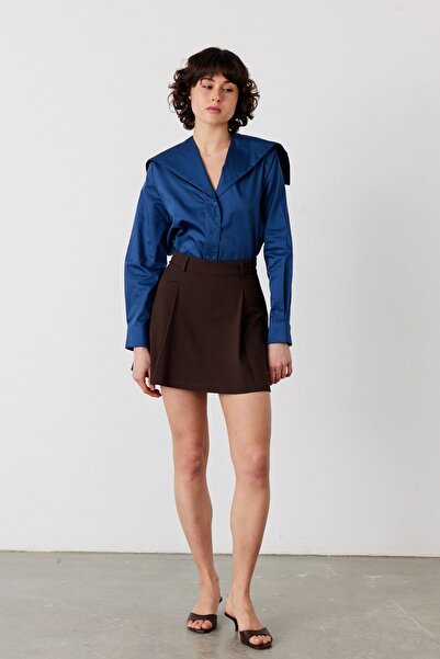FACETTE Nira shorts mini skirt - dark brown