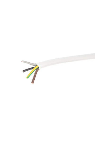 OEM MYYM electrical cable, H05VV-F, 4 x 2.5 mm², 50 meters, white