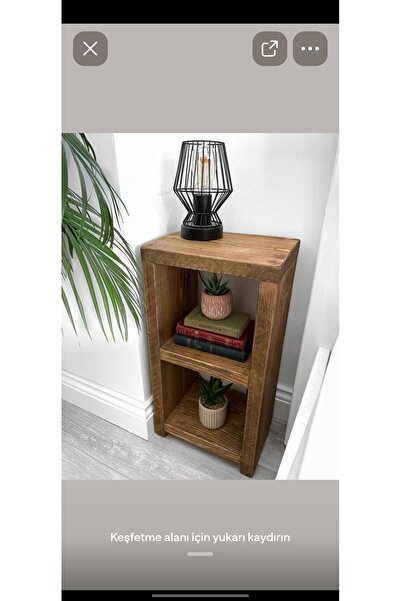 NORDWOOD CO. NORDWOOD CO Masif Ahşap Doğal Atölye Tasarım Komodin - Rustik Ya...