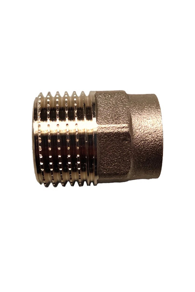 OEM Brass adapter, internal - external thread, Ø 15 mm, connection 1/2'