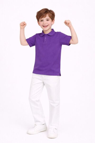 Nacar Erkek Çocuk Polo Yaka Tişört ve Pantolon Kombini 23 Nisan 29 Ekim Göste...