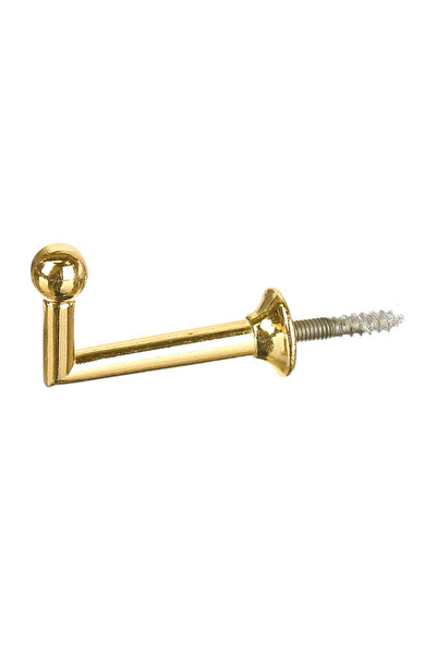 OEM Κρεμάστρα τοίχου, απλή, μεταλλική, 4 cm, ορείχαλκος